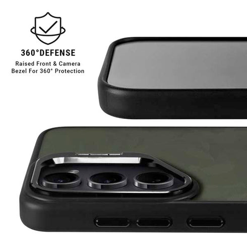Military Green Shadow Camo Galaxy S25 Kickstand Case