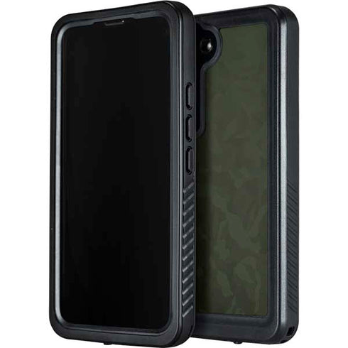 Military Green Shadow Camo Galaxy S24 Plus Waterproof Case