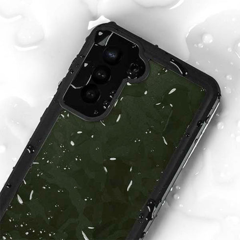 Military Green Shadow Camo Galaxy S24 Plus Waterproof Case