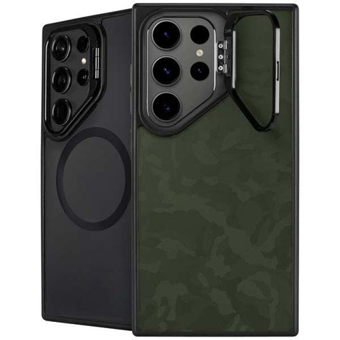 Military Green Shadow Camo Galaxy S24 Ultra Kickstand Case