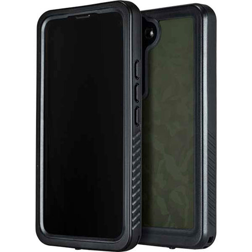 Military Green Shadow Camo Galaxy S24 Waterproof Case