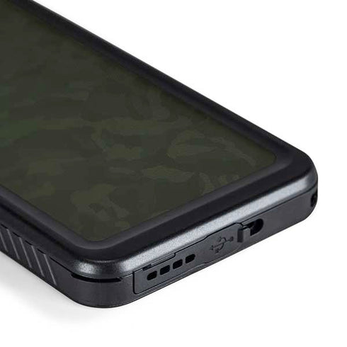 Military Green Shadow Camo Galaxy S24 Waterproof Case