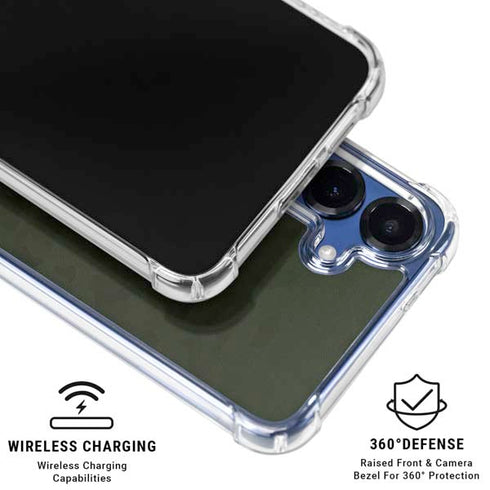 Military Green Shadow Camo Galaxy S25 Plus Clear Case