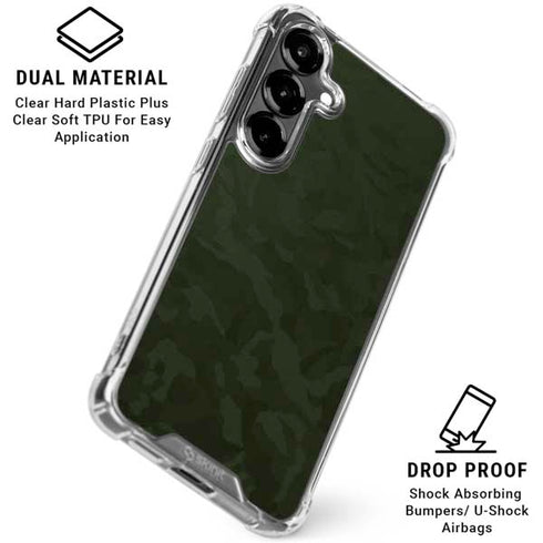Military Green Shadow Camo Galaxy S26 Clear Case