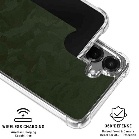 Military Green Shadow Camo Galaxy S26 Plus Clear Case