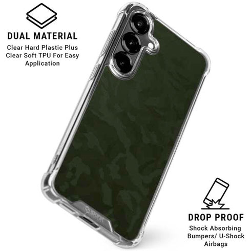 Military Green Shadow Camo Galaxy S26 Plus Clear Case