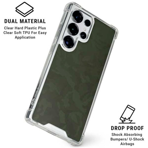Military Green Shadow Camo Galaxy S26 Ultra Clear Case