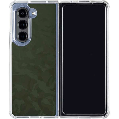 Military Green Shadow Camo Galaxy Z Fold5 5G Clear Case