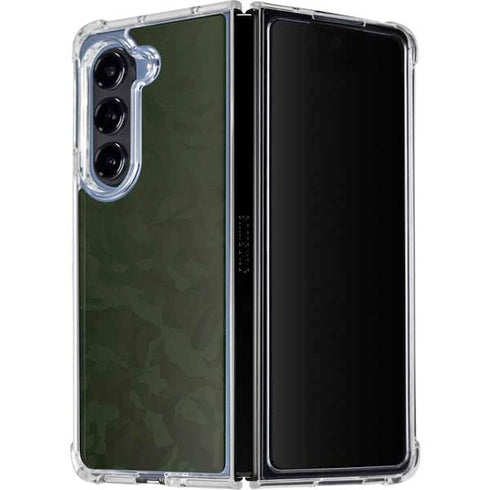 Military Green Shadow Camo Galaxy Z Fold5 5G Clear Case