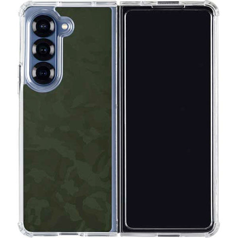 Military Green Shadow Camo Galaxy Z Fold7 Clear Case