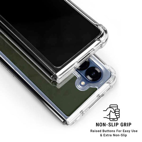 Military Green Shadow Camo Galaxy Z Fold7 Clear Case