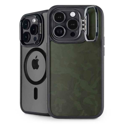 Military Green Shadow Camo iPhone 13 Pro Max Kickstand Case