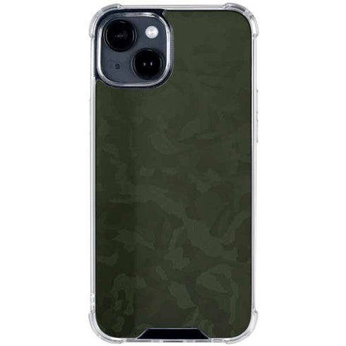 Military Green Shadow Camo iPhone 15 Clear Case