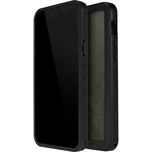 Military Green Shadow Camo iPhone 15 Plus Waterproof Case