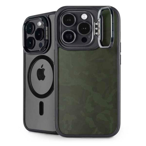 Military Green Shadow Camo iPhone 16 Pro Max Kickstand Case