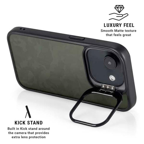 Military Green Shadow Camo iPhone 16e Kickstand Case