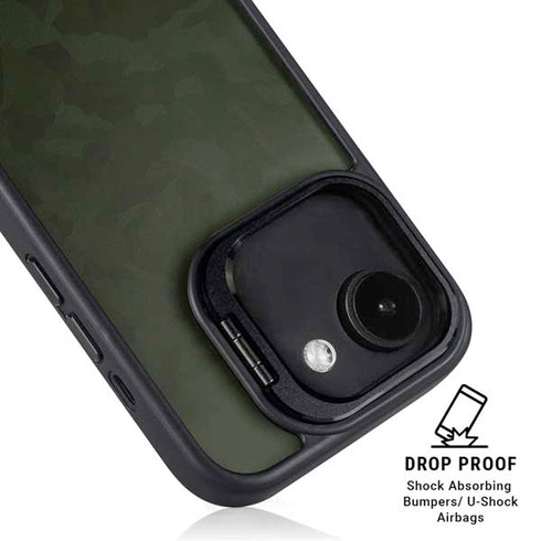 Military Green Shadow Camo iPhone 16e Kickstand Case