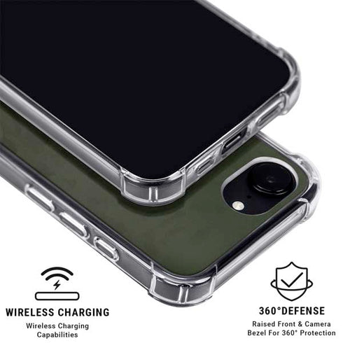 Military Green Shadow Camo iPhone 16e Clear Case