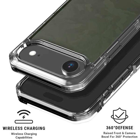 Military Green Shadow Camo iPhone 17 Air Clear Case