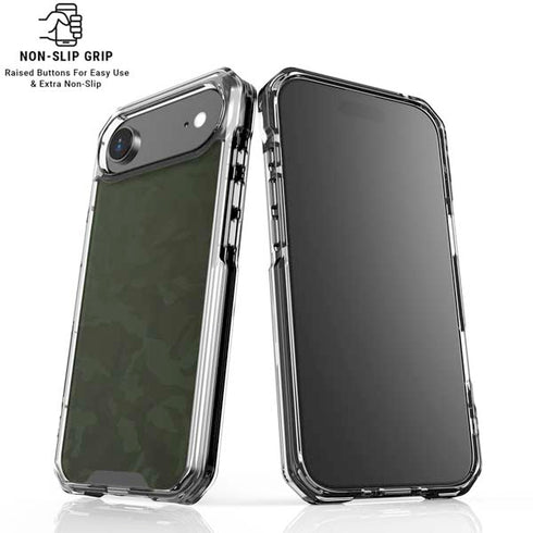 Military Green Shadow Camo iPhone 17 Air Clear Case