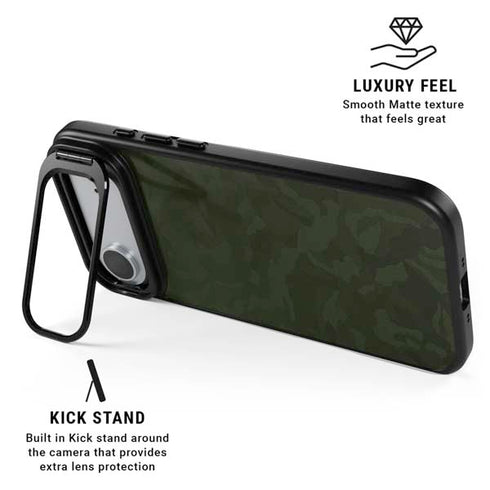 Military Green Shadow Camo iPhone 17 Air Kickstand Case