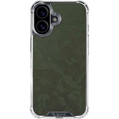Military Green Shadow Camo iPhone 17 Clear Case