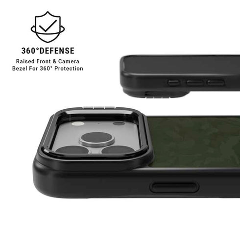 Military Green Shadow Camo iPhone 17 Pro Kickstand Case