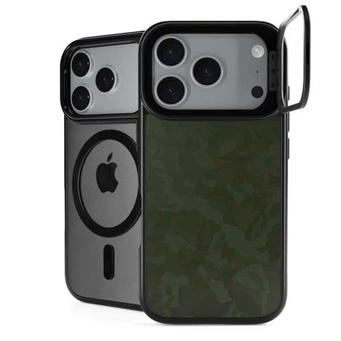 Military Green Shadow Camo iPhone 17 Pro Max Kickstand Case