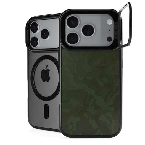 Military Green Shadow Camo iPhone 18 Pro Kickstand Case