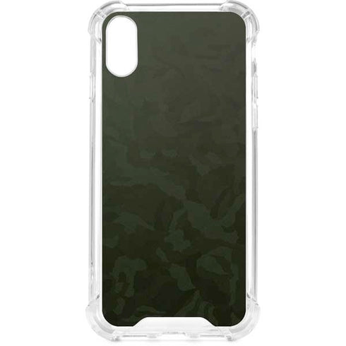 Military Green Shadow Camo iPhone XS Clear Case