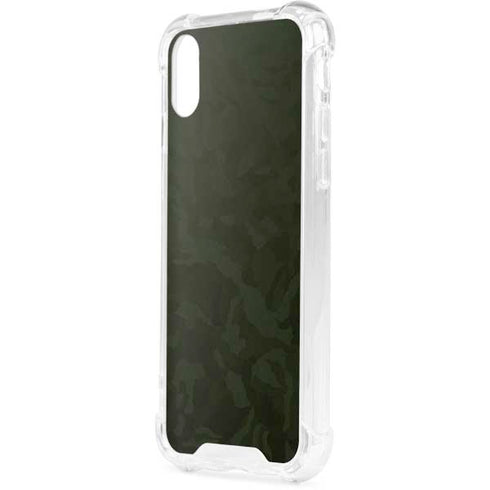 Military Green Shadow Camo iPhone XS Clear Case