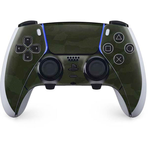 Military Green Shadow Camo PS5 DualSense Edge Pro Controller Skin