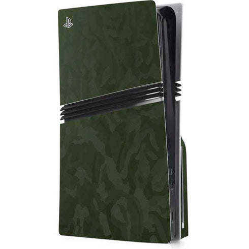 Military Green Shadow Camo PS5 Pro Disk Console Skin