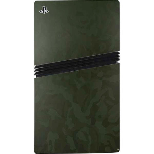 Military Green Shadow Camo PS5 Pro Disk Console Skin