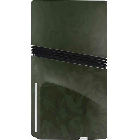 Military Green Shadow Camo PS5 Pro Disk Console Skin