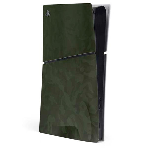 Military Green Shadow Camo PS5 Slim Digital Edition Console Skin