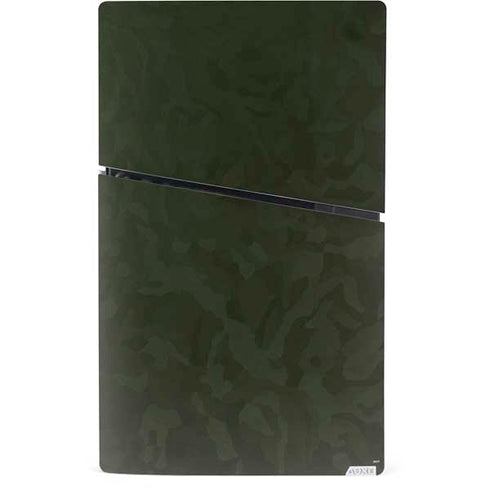 Military Green Shadow Camo PS5 Slim Digital Edition Console Skin