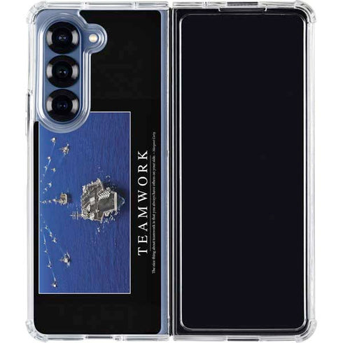 Military Inspirational Poster Galaxy Z Fold6 Clear Case