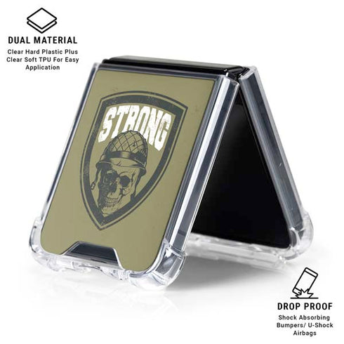 Military Strong Galaxy Z Flip6 Clear Case