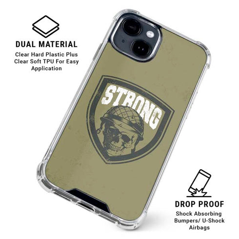 Military Strong iPhone 15 Clear Case