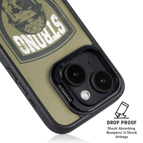 Military Strong iPhone 15 Kickstand Case