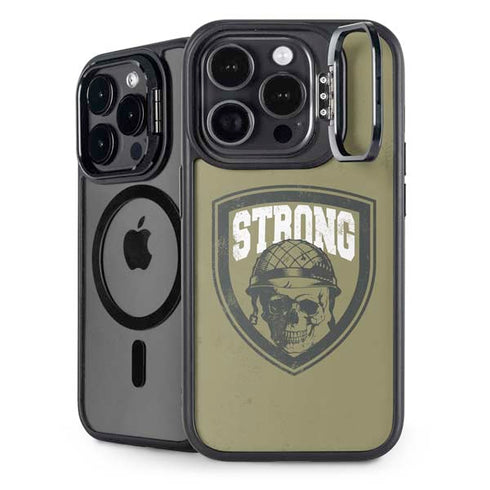 Military Strong iPhone 15 Pro Kickstand Case