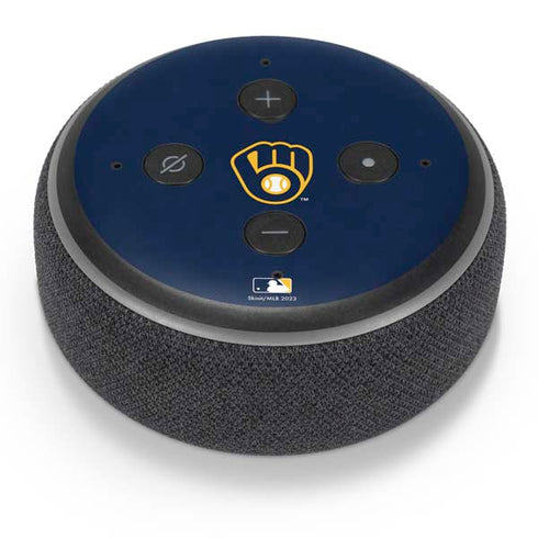 MLB Milwaukee Brewers - Solid Distressed Amazon Echo Dot Skin