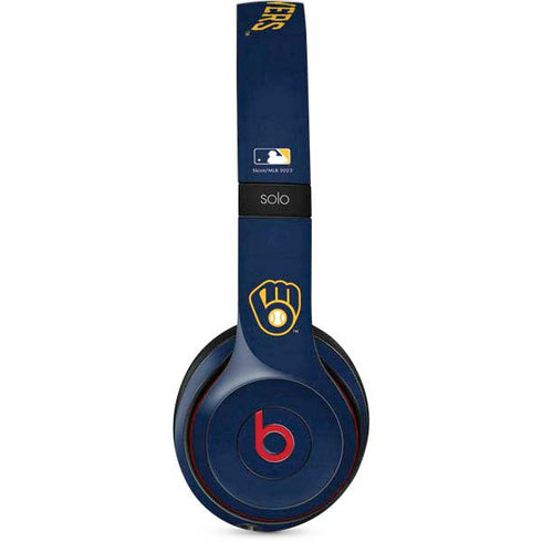 MLB Milwaukee Brewers - Solid Distressed Beats Solo 3 Wireless Skin
