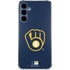 MLB Milwaukee Brewers - Solid Distressed Galaxy A55 5G Clear Case