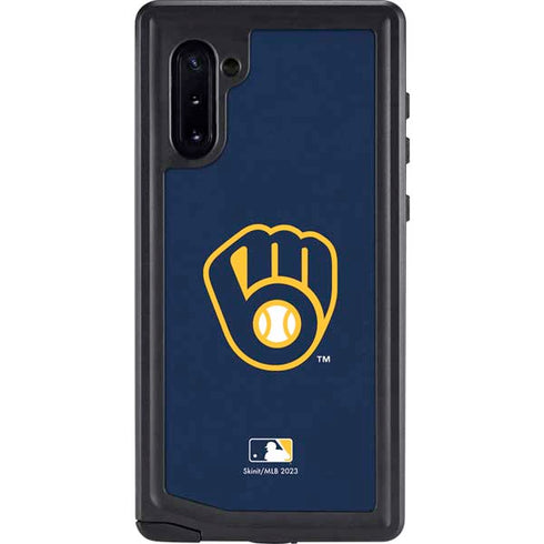 MLB Milwaukee Brewers - Solid Distressed Galaxy Cases