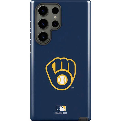 MLB Milwaukee Brewers - Solid Distressed Galaxy S23 Ultra Pro Case