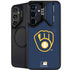 MLB Milwaukee Brewers - Solid Distressed Galaxy S24 Kickstand Case