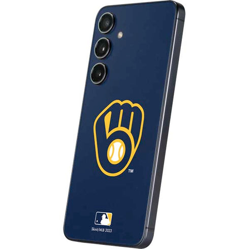 MLB Milwaukee Brewers - Solid Distressed Galaxy S24 Plus Skin