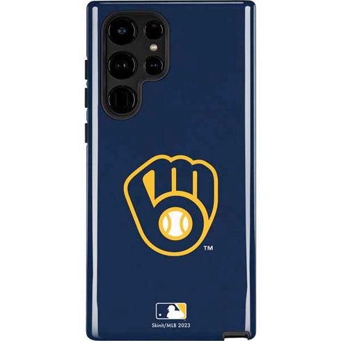 MLB Milwaukee Brewers - Solid Distressed Galaxy S25 Ultra Impact Case
